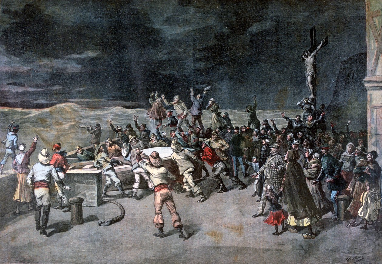 Yedinci sahne, Maitre DArmes oyunundan kurtarma, Saint-Martin Limanı, 1892 by Henri Meyer