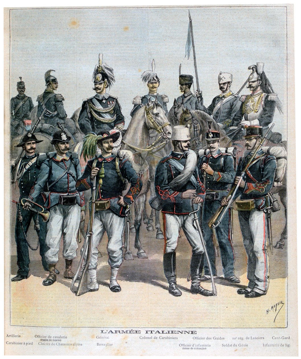 İtalyan Ordusu, 1892 by Henri Meyer