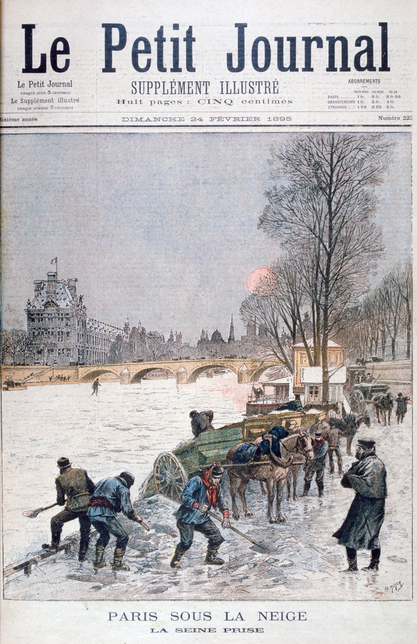 Donmuş Sen Nehri, kış, Paris, 1895 by Henri Meyer