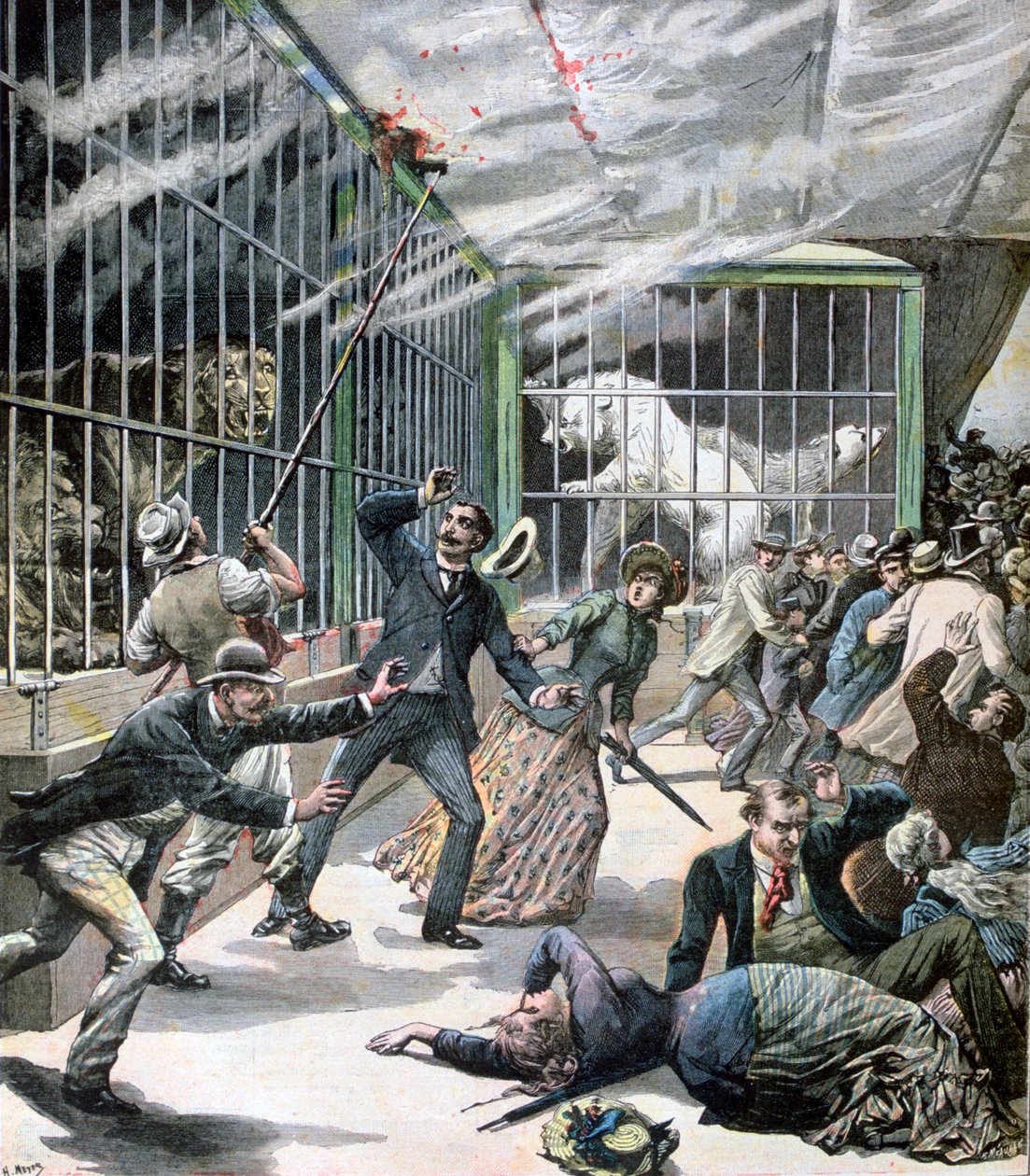 Hayvanat bahçesindeki olay, Montceau-les-Mines, Fransa, 1891 by Henri Meyer