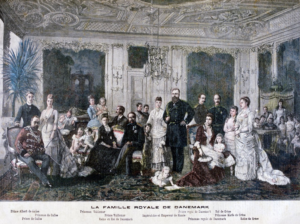 Danimarka kraliyet ailesi, 1891 by Henri Meyer