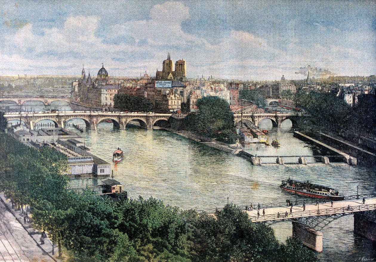Paris manzarası, 1892 by Henri Meyer