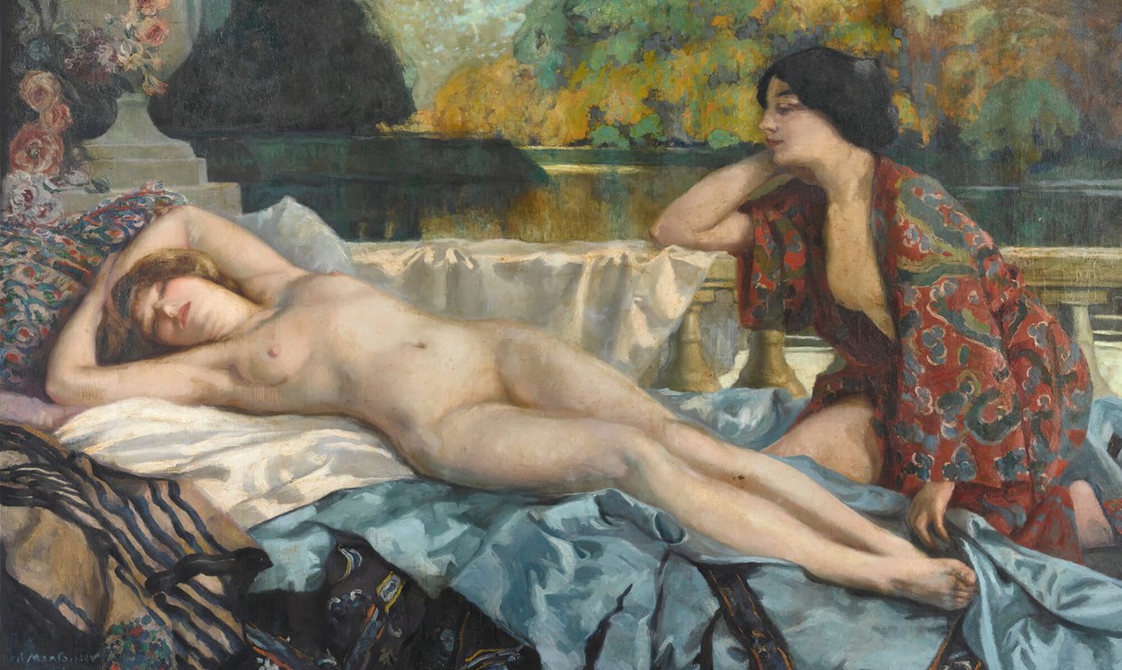 Göl kenarında dinlenin, 1912. by Henri Montassier
