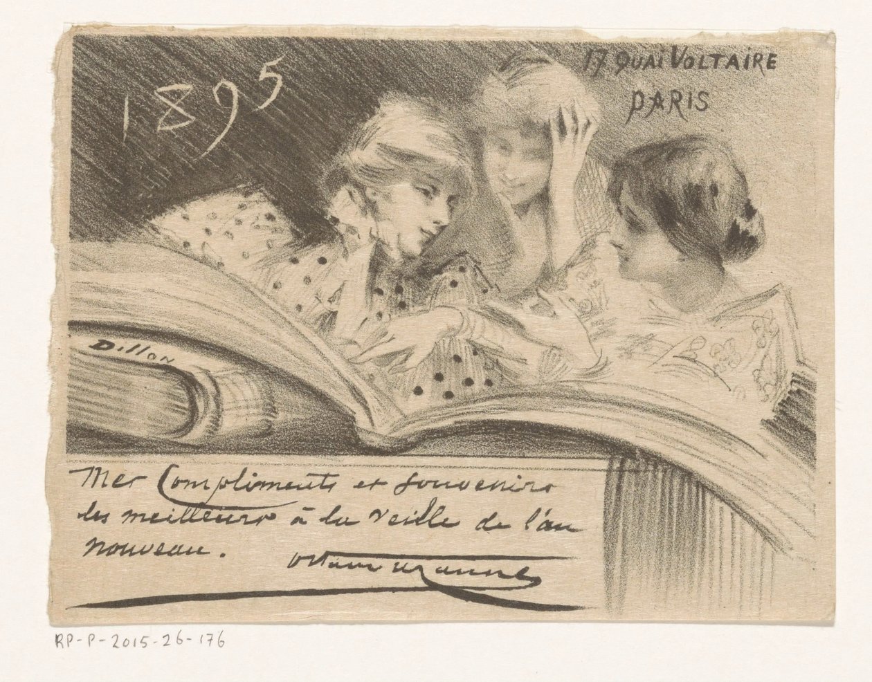 Octave Uzanne'den 1895 Yılı Dileği by Henri Patrice Dillon
