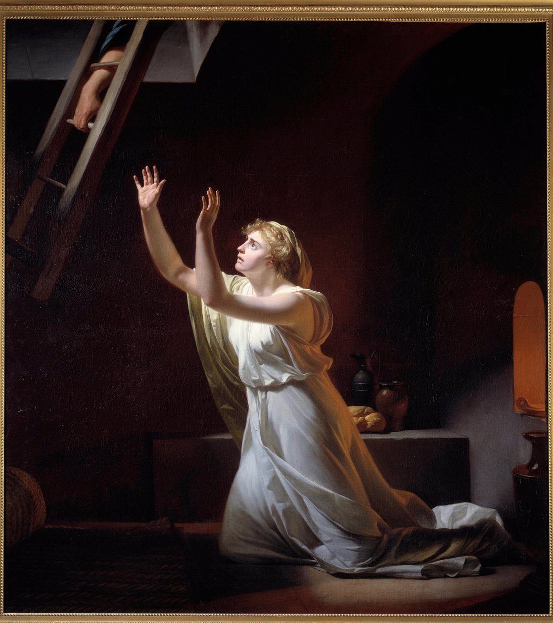 Bir rahibenin işkencesi. İffetliye tutulan Romalı bir rahibe, suçundan dolayı bir mahzende canlı canlı hareket etti. Henri Pierre Danloux (1753-1809) 1790 Sun
