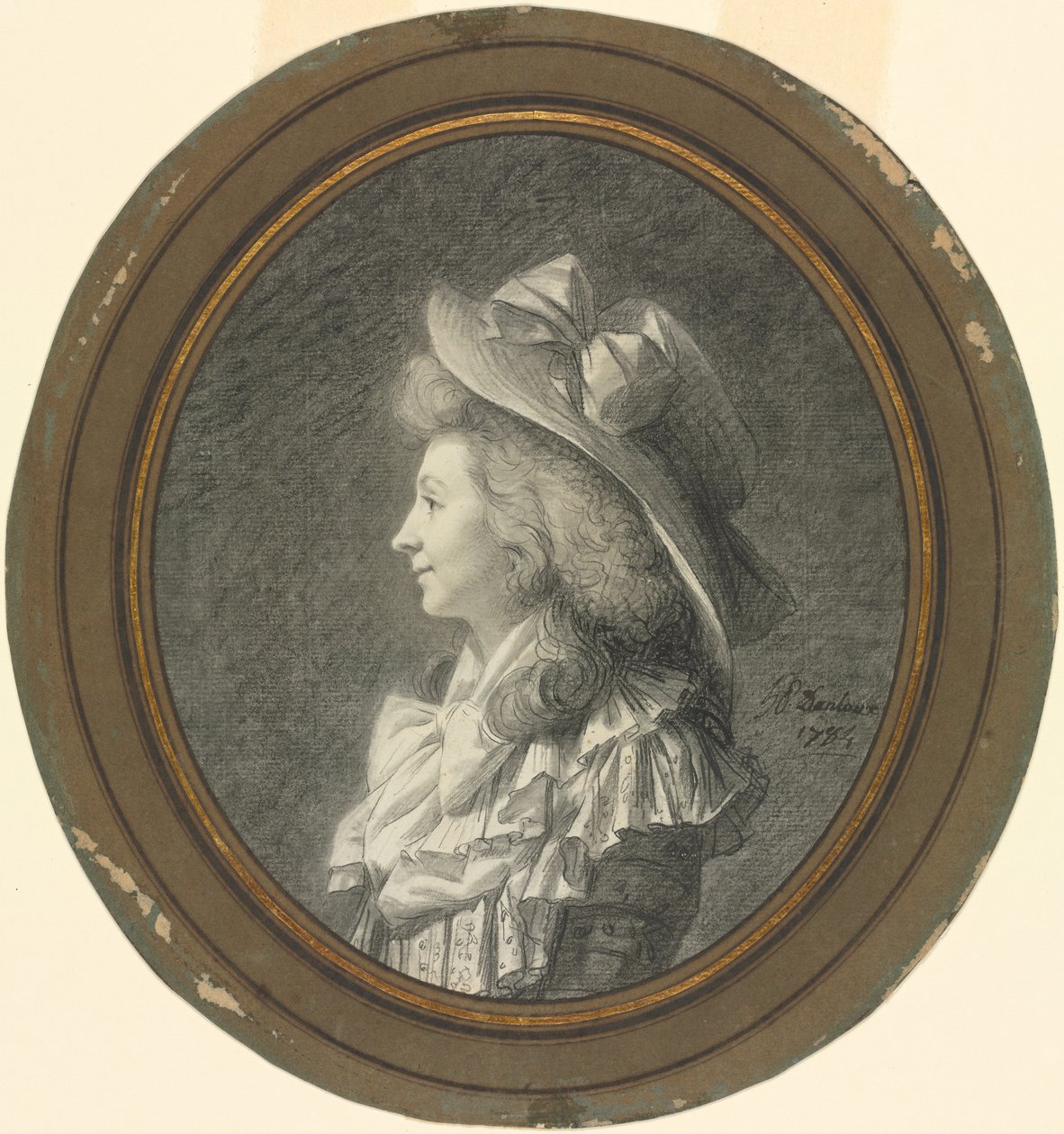 Profildeki Kadın, Sola Döndü, 1784. by Henri Pierre Danloux