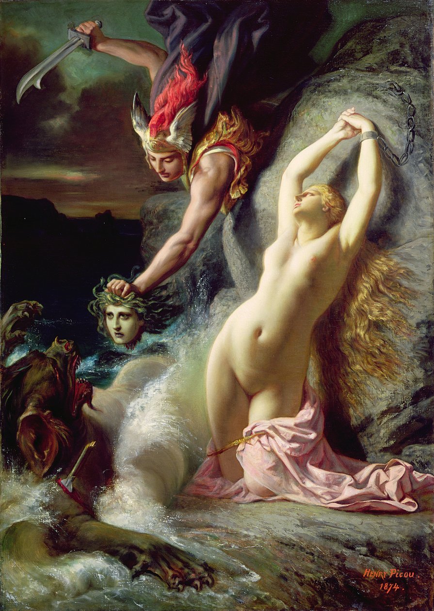 Kayaya Zincirlenmiş Andromeda, 1874 by Henri Pierre Picou