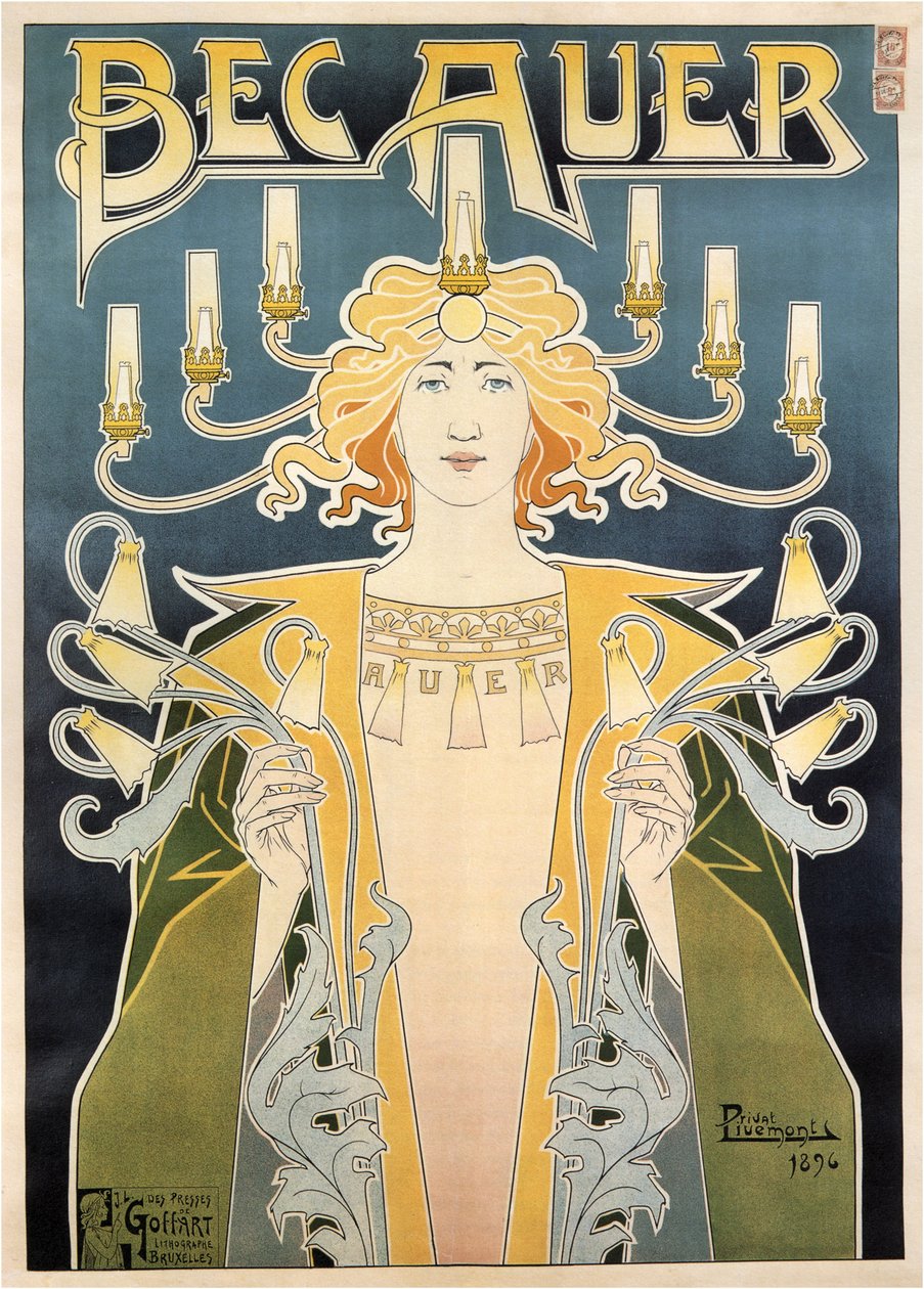 Bec Auer, 1896 by Henri Henri Antoine Théodore Livemont