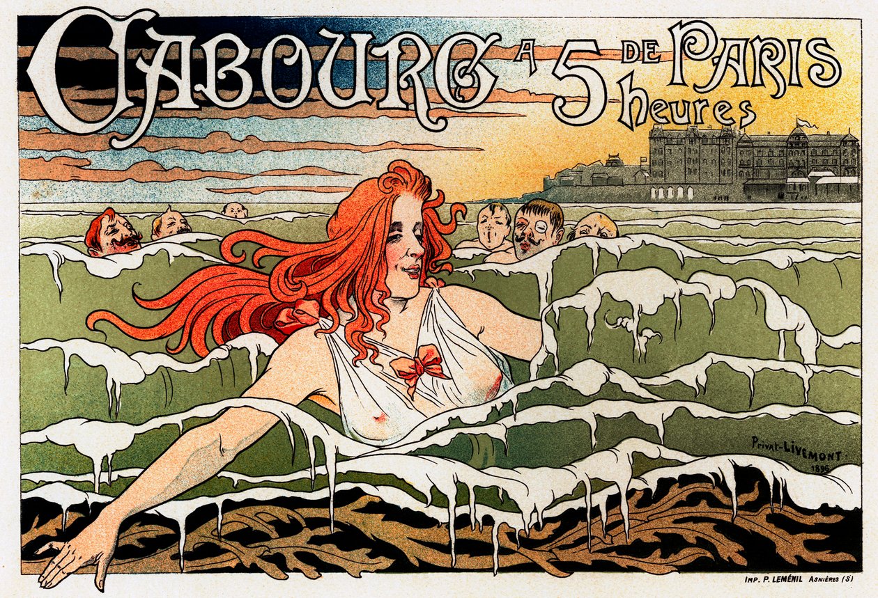 Cabourg Kumarhane Posteri, 1896 by Henri Henri Antoine Théodore Livemont