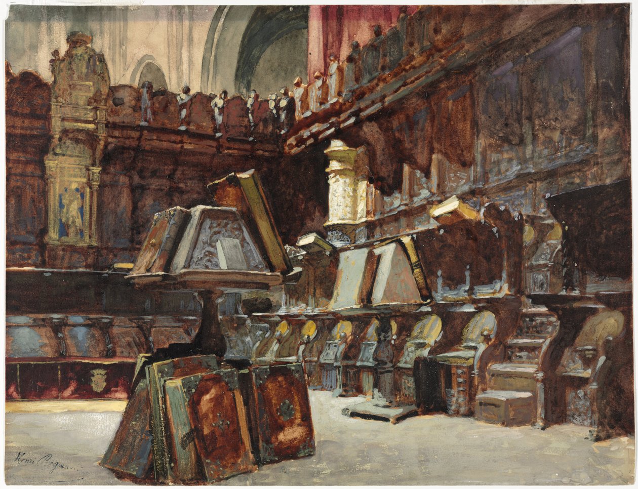 İspanyol Katedrali'ndeki Koro Tezgahları by Henri Regnault