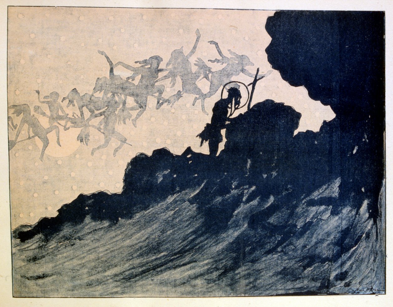 Aziz Anthony'nin cazibesi. 1887. Henri Rivière tarafından by Henri Rivière