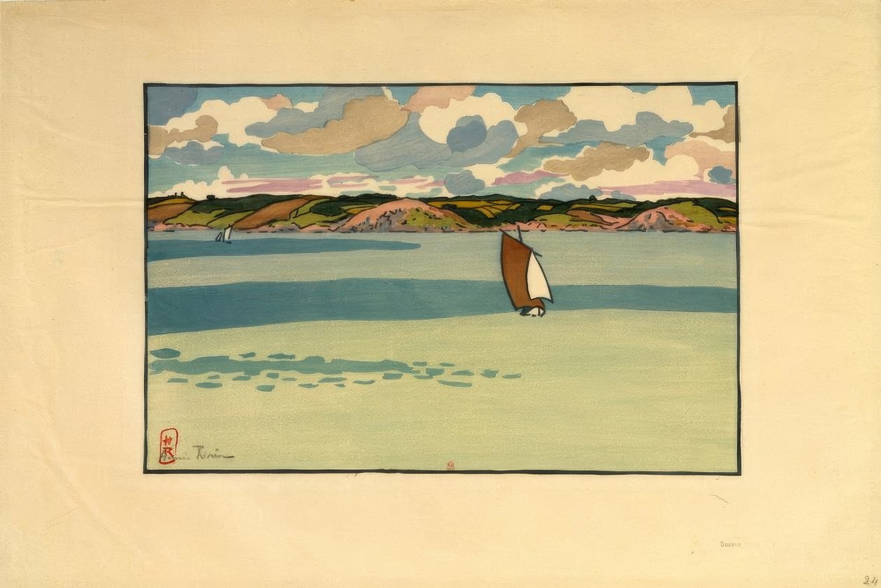 Tekne, Fresnaye Körfezi (Saint-Cast) by Henri Rivière