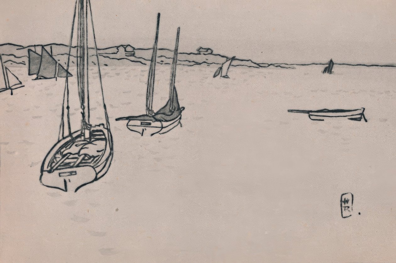 Bretonya manzarası by Henri Rivière