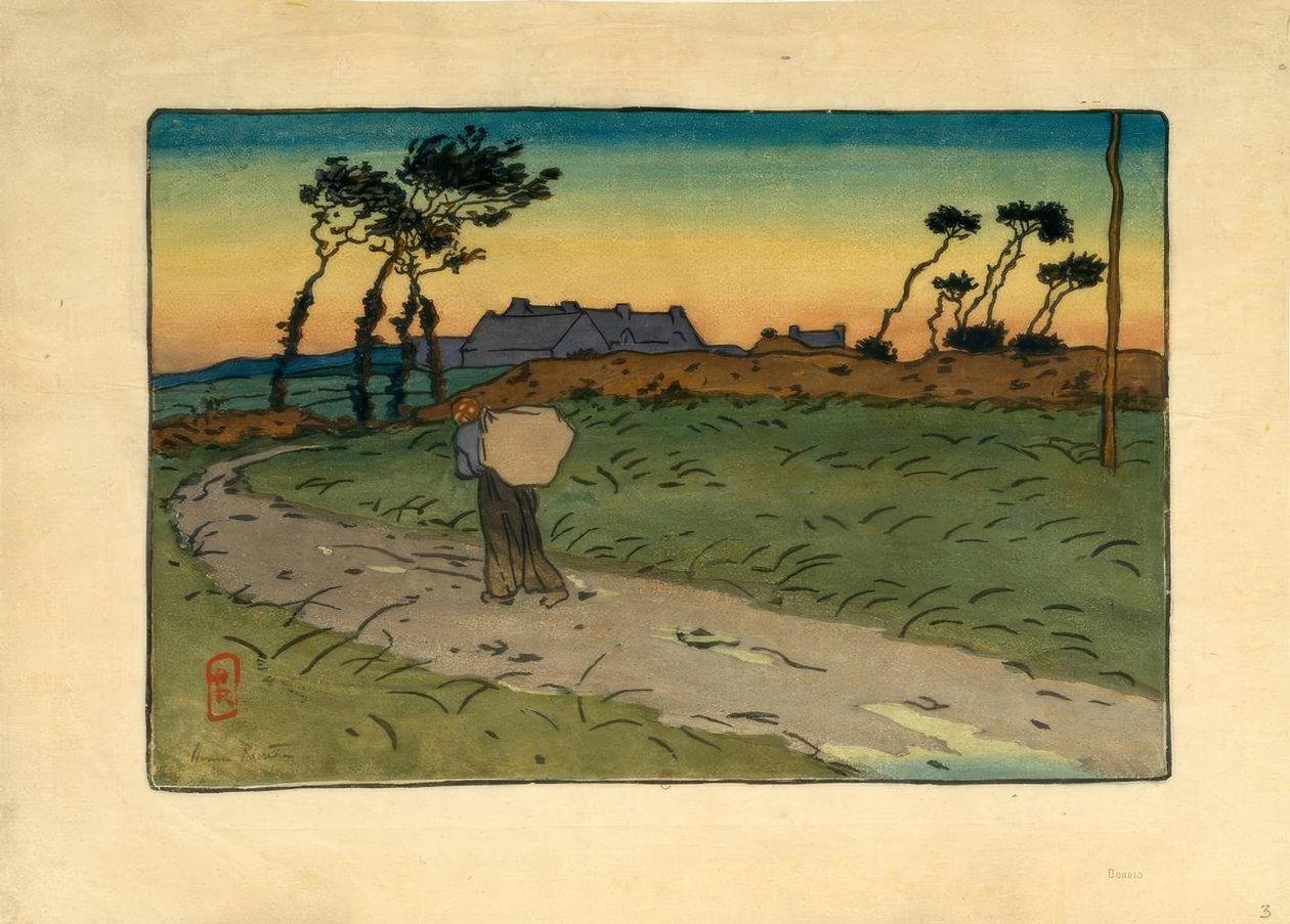 Garde-Guérin Çiftliği (Saint-Briac) by Henri Rivière