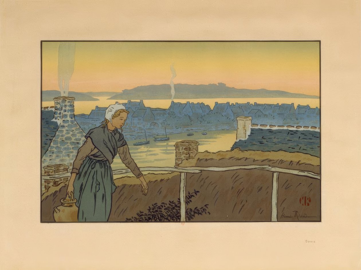 akşam saatlerinde Logivy by Henri Rivière