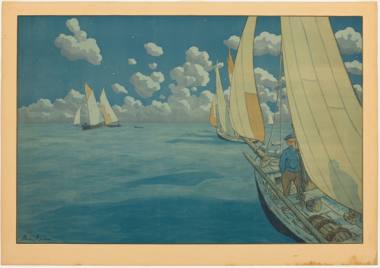 denizde gece by Henri Rivière