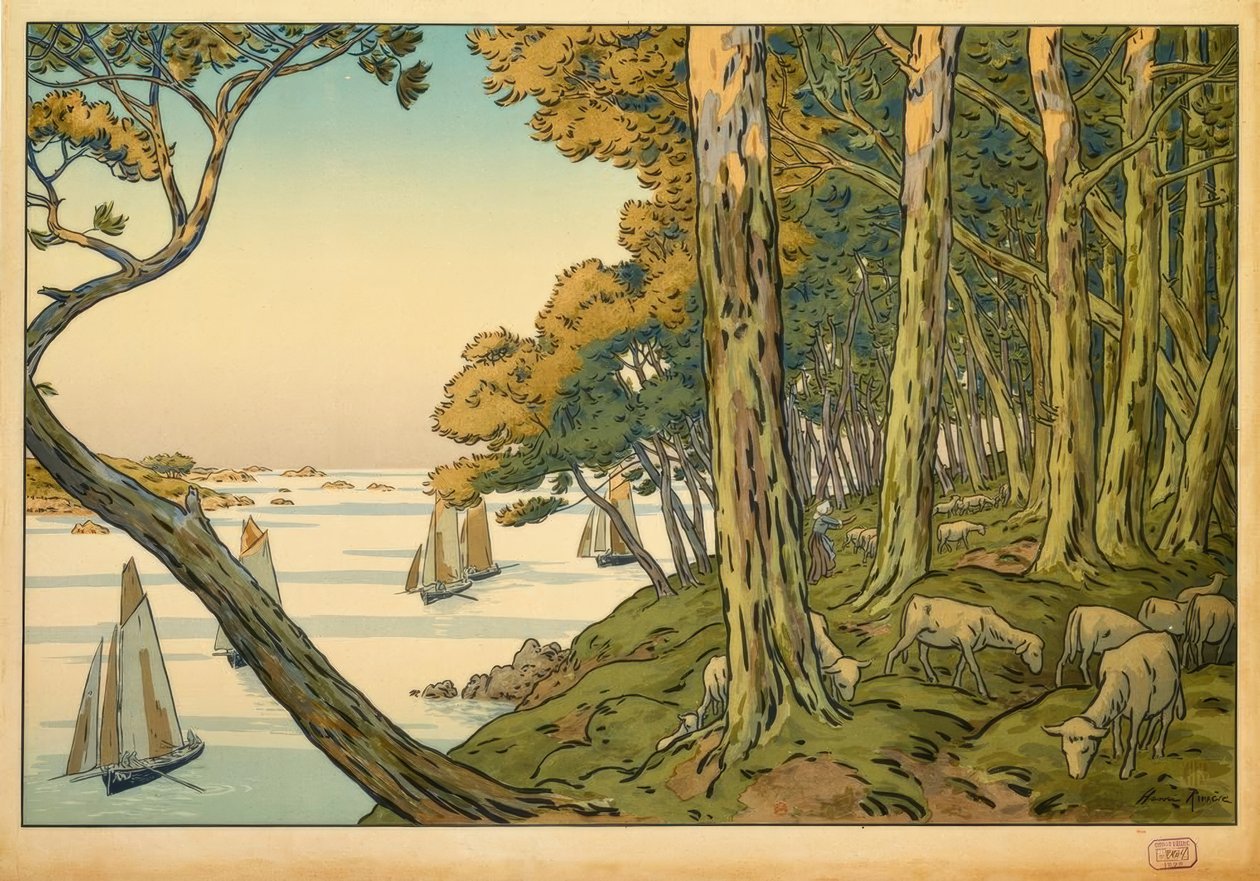 yaz akşamı by Henri Rivière