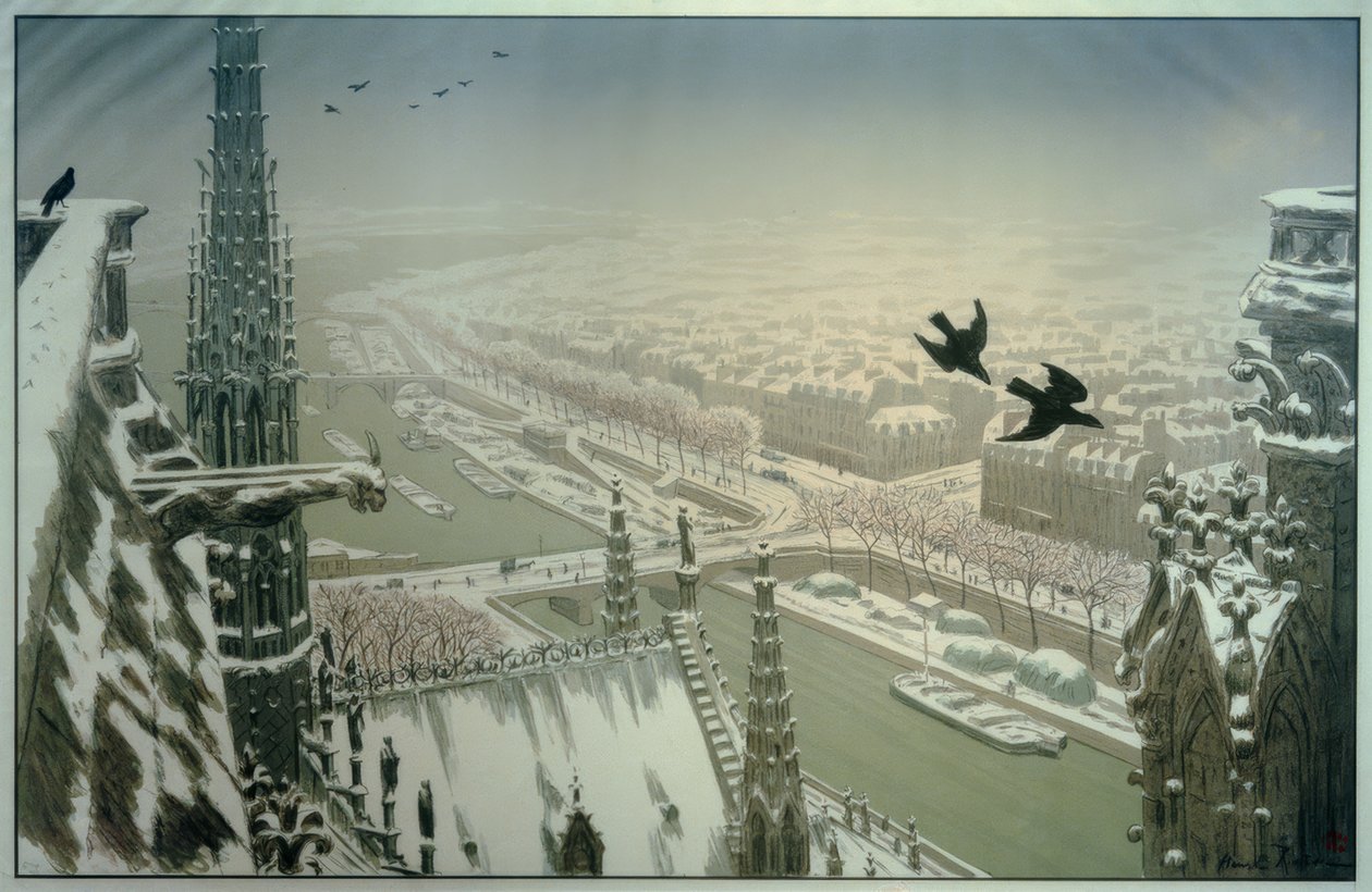 Notre-Dame kulelerinden by Henri Rivière