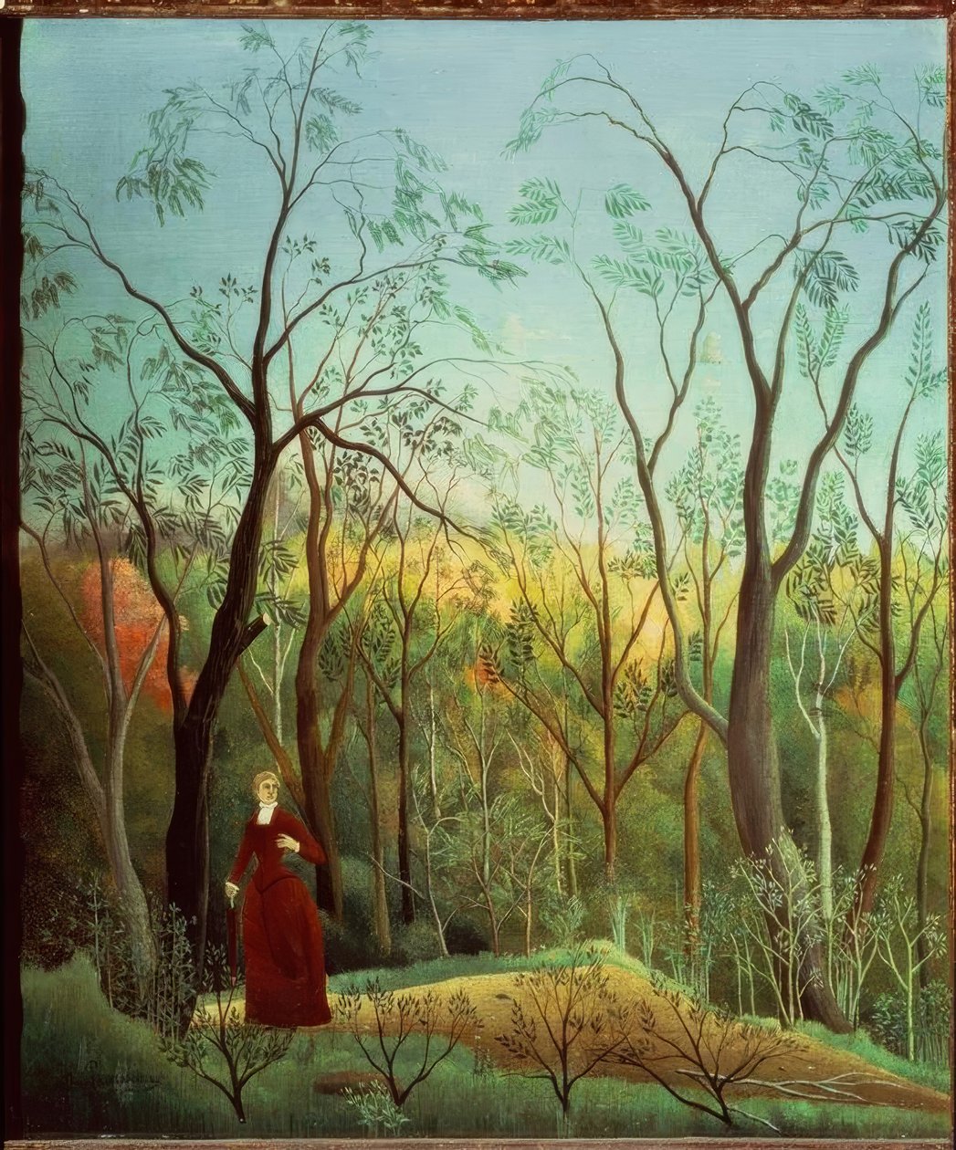 Ormanda yürüyüş by Henri Rousseau
