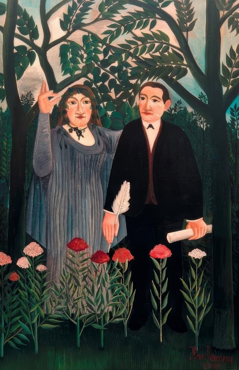 Şaire ilham veren ilham perisi by Henri Rousseau