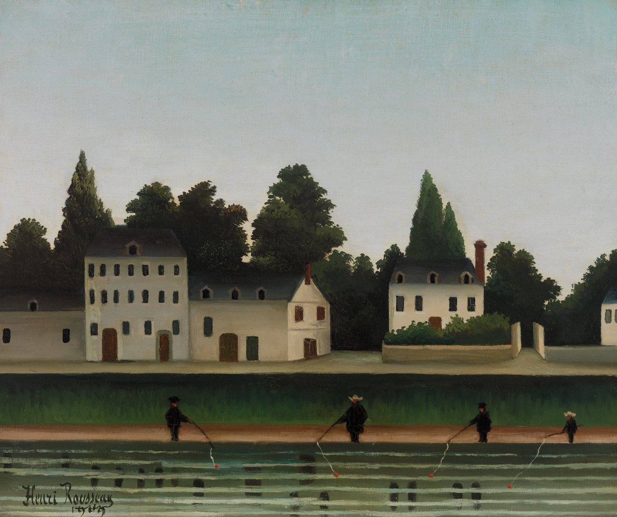 Manzara ve Dört Balıkçı by Henri Rousseau