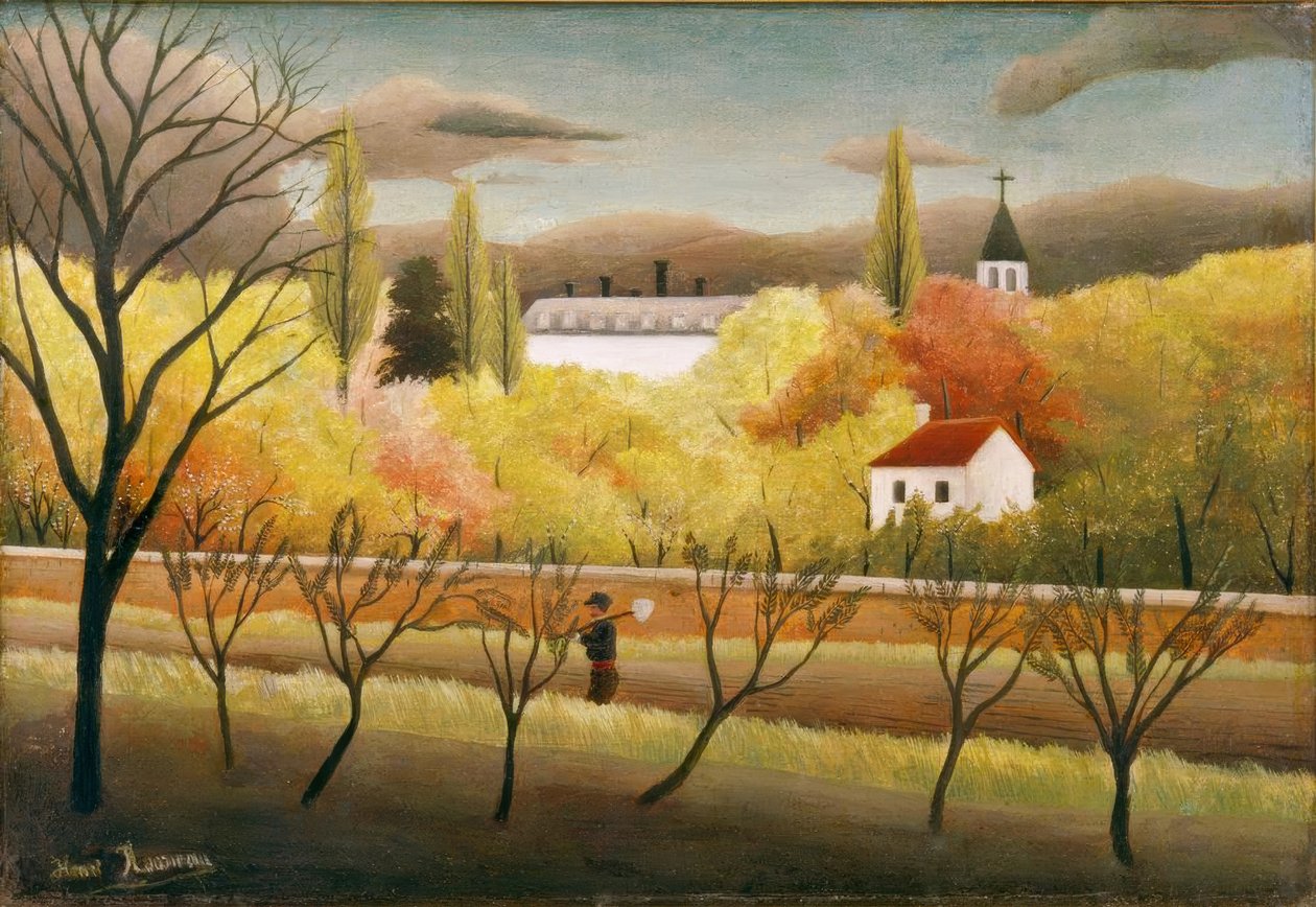Köylü ile manzara by Henri Rousseau