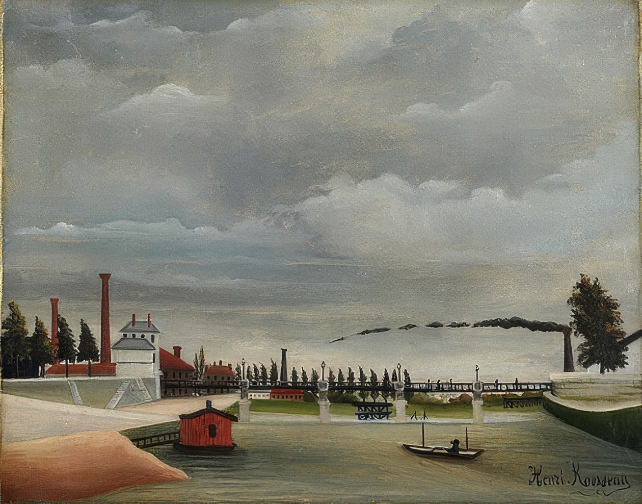 Seine kıyıları. 1898 by Henri Rousseau