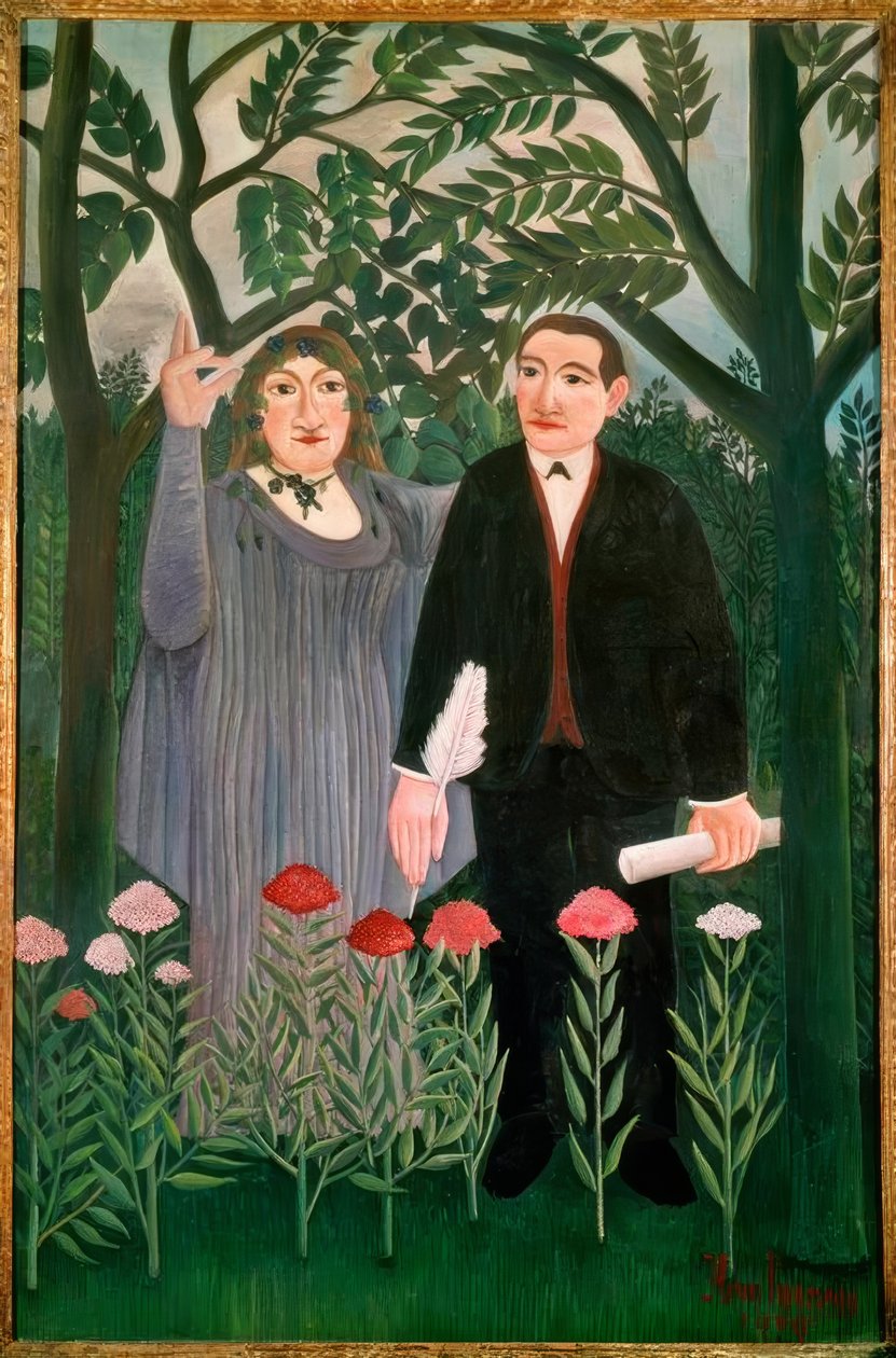 İlham perisi şaire ilham verir by Henri Rousseau