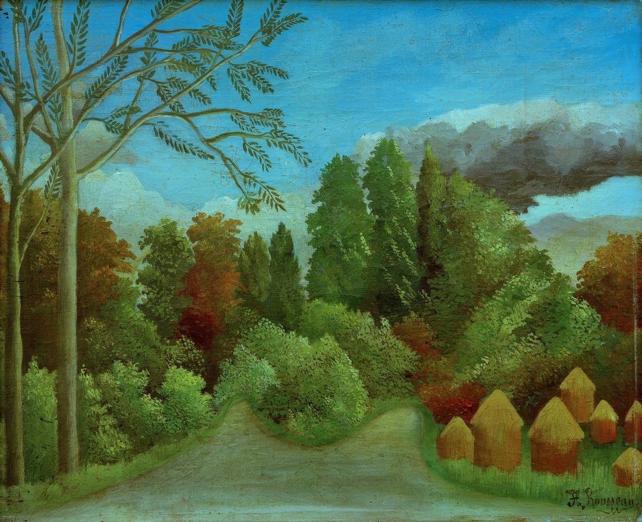 Oise kıyılarının görünümü by Henri Rousseau