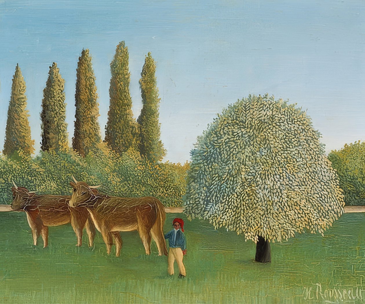 Çayır (söğüt). 1910 by Henri Rousseau