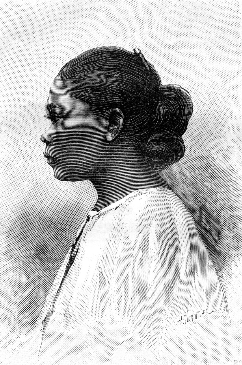 Malezyalı kadın, 19. yüzyıl by Henri Thiriat