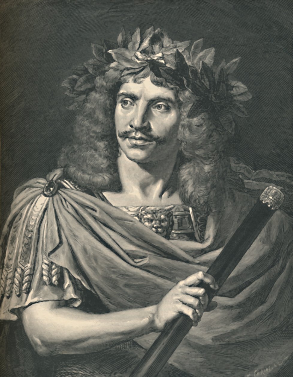 Molière, Pompée Trajedisinde Julius Caesar rolünde, 1886 by Henri Thiriat