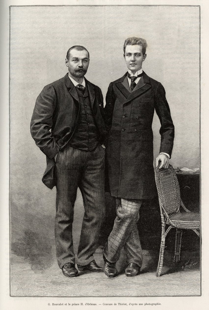 Hikayenin yazarı Gabriel Bonvalot (1853-1933) ve yolculuğun fotoğrafçısı Prens Henri d