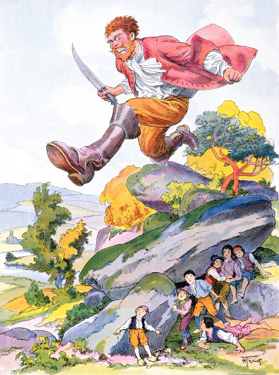 Ogre, Tom Thumb ve kardeşlerini arıyor, bir Perrault peri masalı 