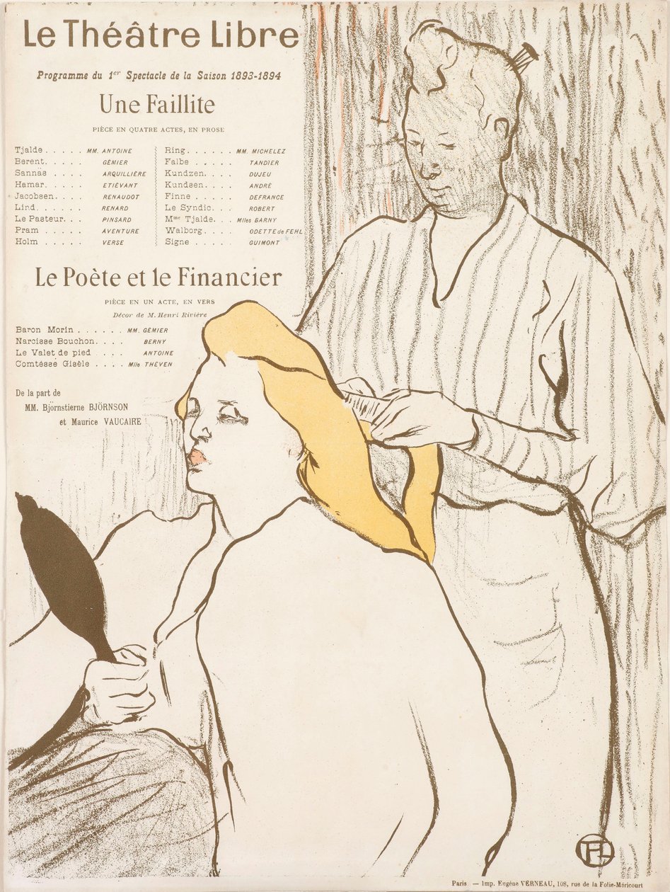 Kuaför - Serbest Tiyatro Programı, 1893. by Henri Toulouse Lautrec de