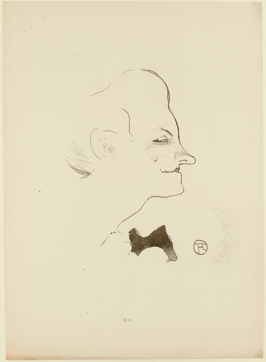 Yvette Guilbert, 1893. by Henri Toulouse Lautrec de