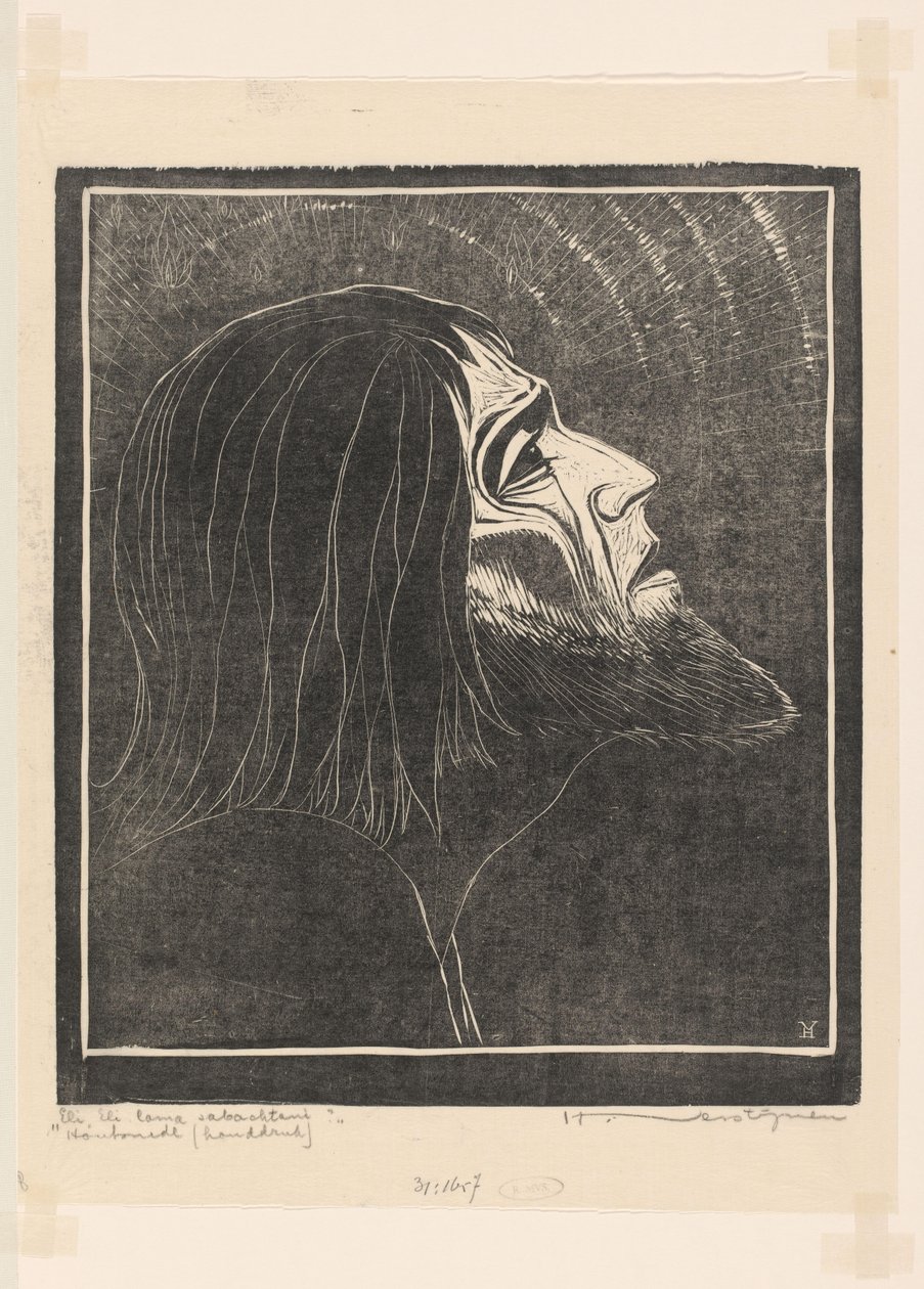 Eli, Eli lama sabaktani (nesne üzerindeki orijinal başlık) by Henri Verstijnen (signed by artist)