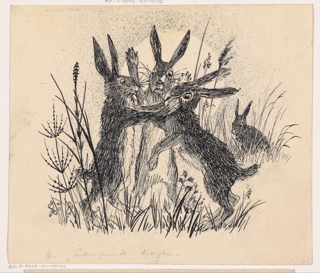 savaşan tavşanlar by Henri Verstijnen