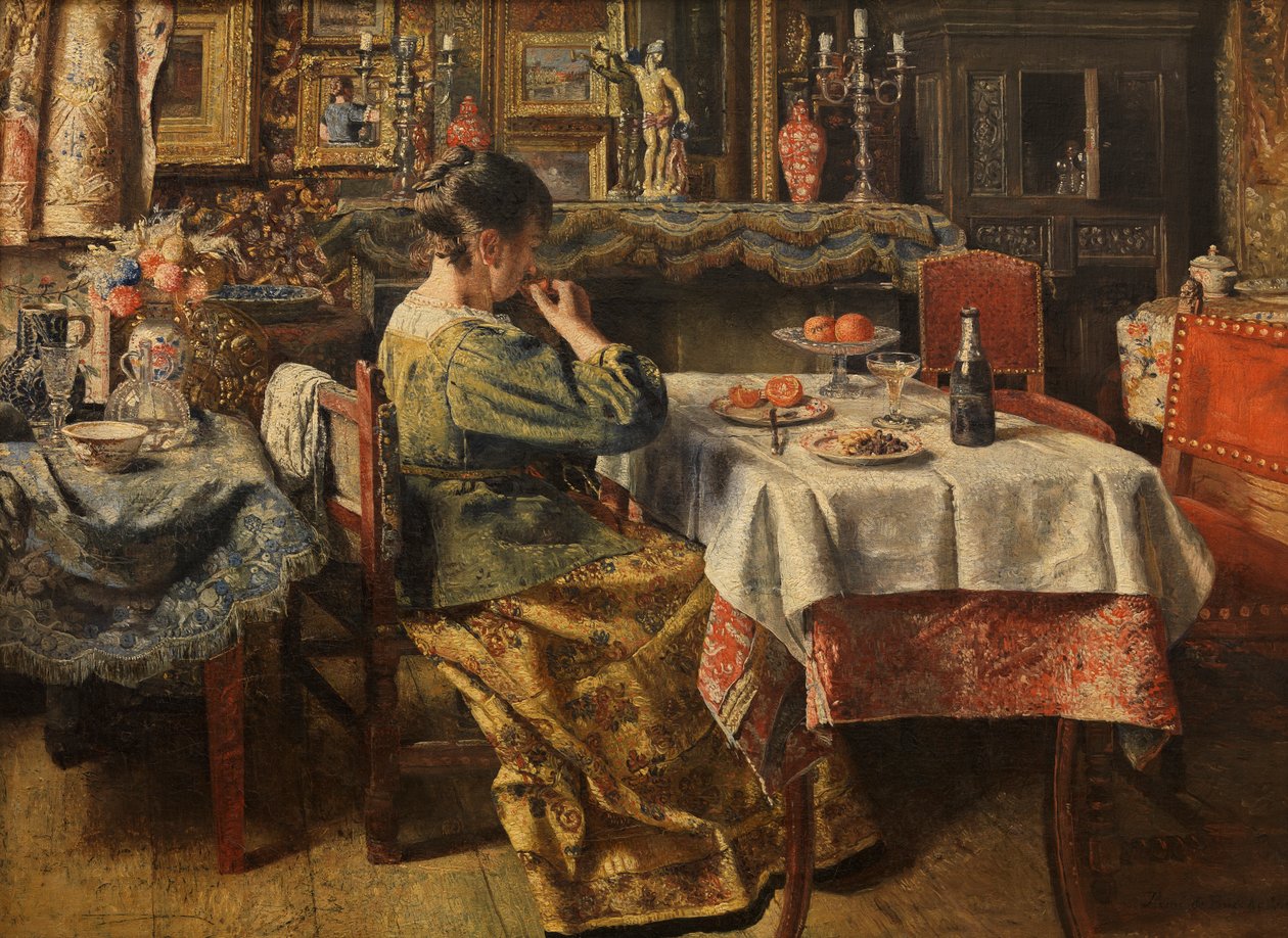 Yemek (tuval üzerine yağlıboya) by Henri de Braekeleer
