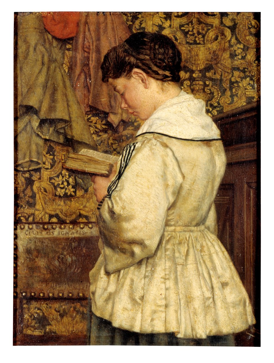 Okuyan Kadın (tuval üzerine yağlıboya) by Henri de Braekeleer
