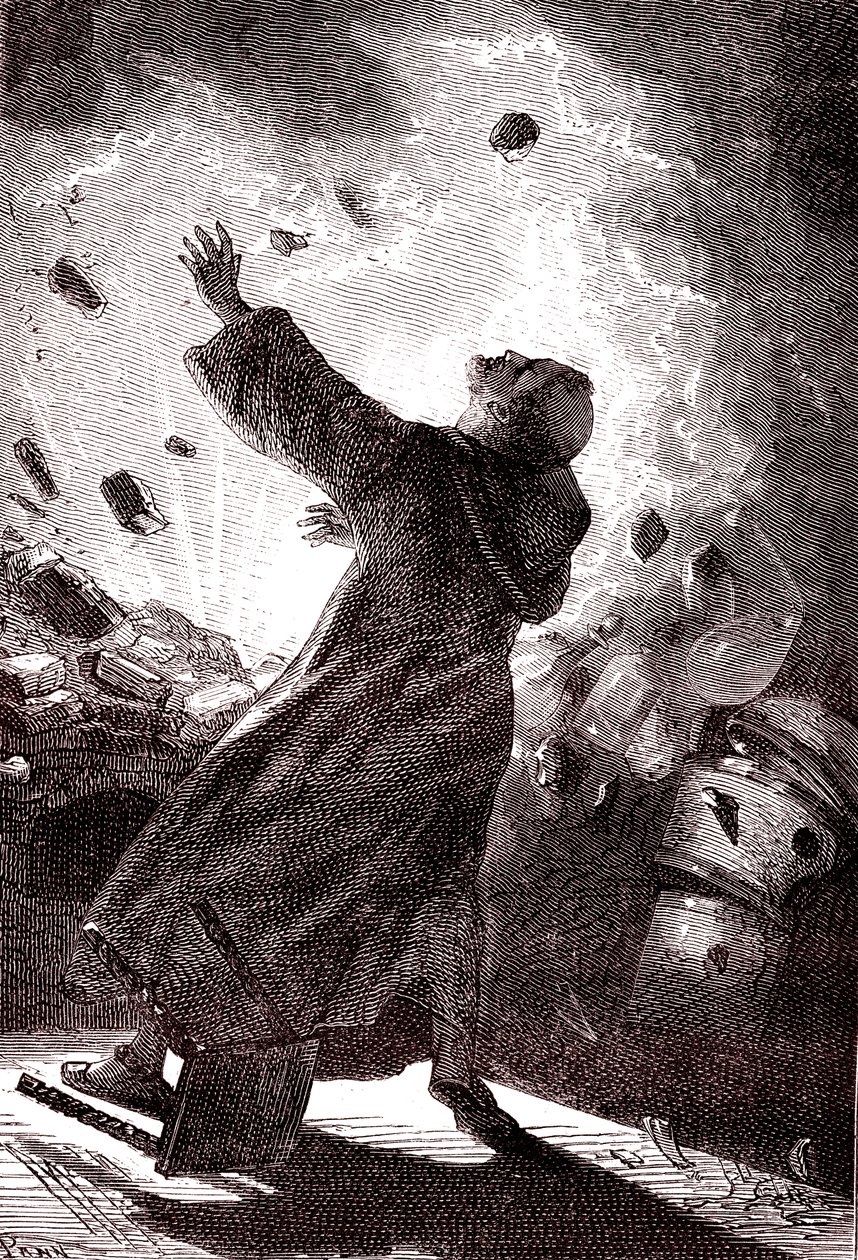 Rahip Berthold Schwartz, Jules Verne'in "Dünyadan Ay'a" adlı eseri by Henri de Montaut