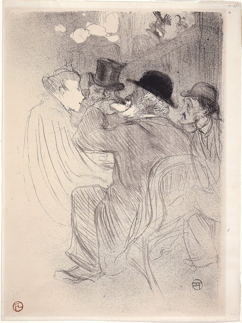 Moulin Rouge'da: Bir Kabalık! Gerçek Bir Kaba! (Moulin Rouge'da - Bir Kaba! Gerçek Bir Kaba!) 1893 (litografi) by Henri de Toulouse Lautrec