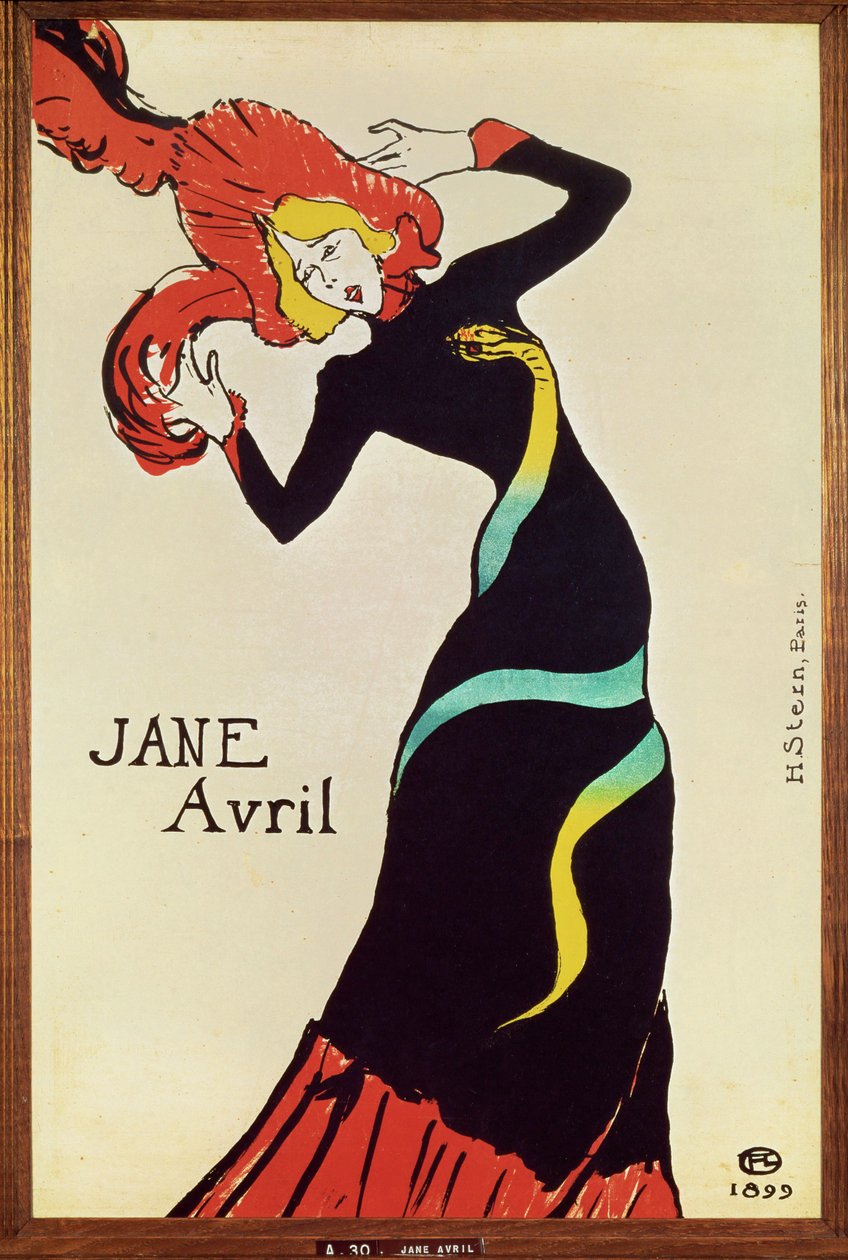 Dansçı Jane Avril. Poster by Henri de Toulouse-Lautrec