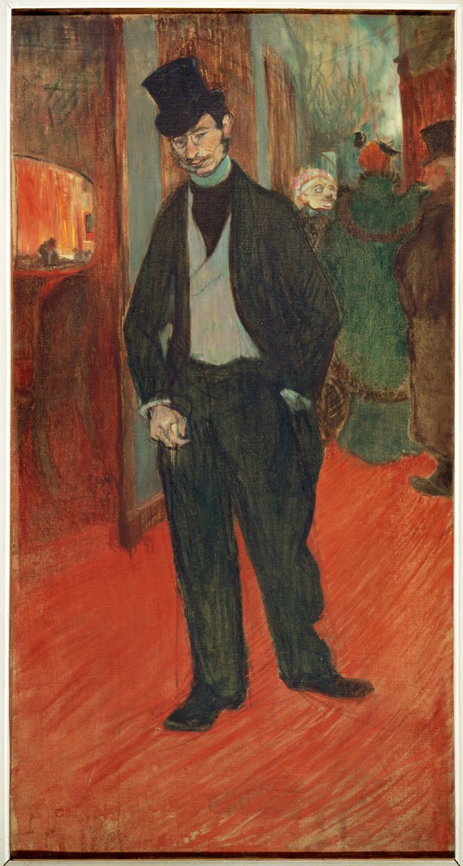 Docteur Gabriel Tapie de Celeyran bir tiyatro koridorunda by Henri de Toulouse-Lautrec