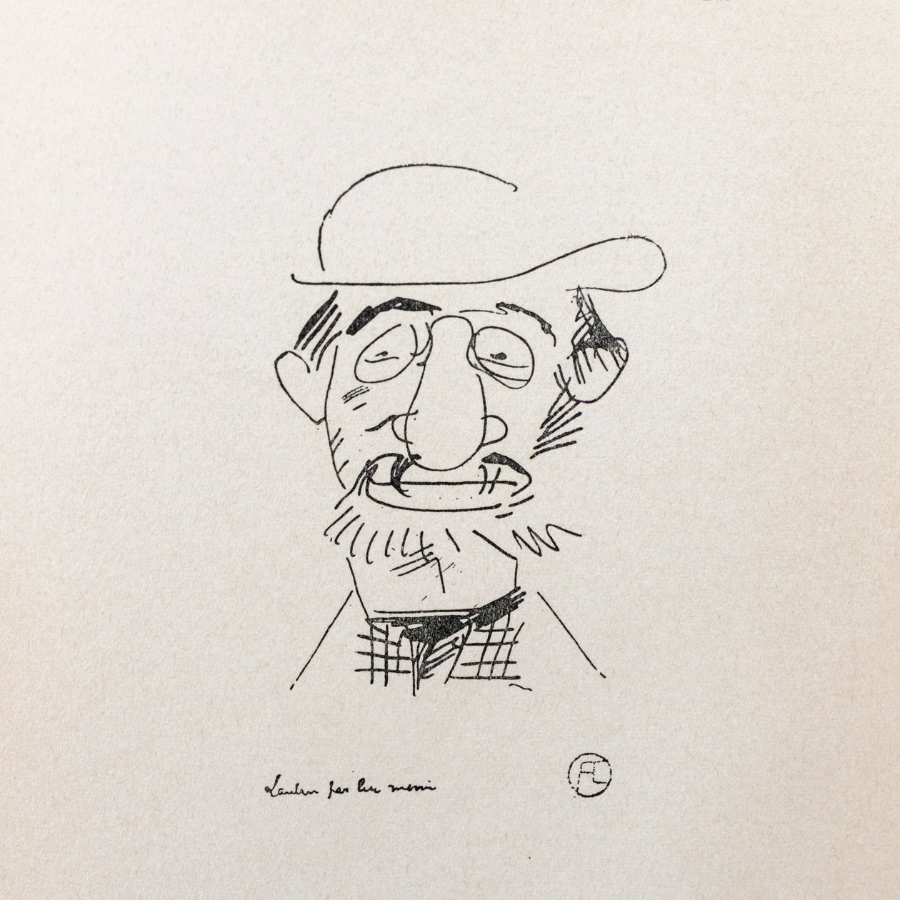 Henri Toulouse-Lautrec. Kendi portresi. by Henri de Toulouse Lautrec