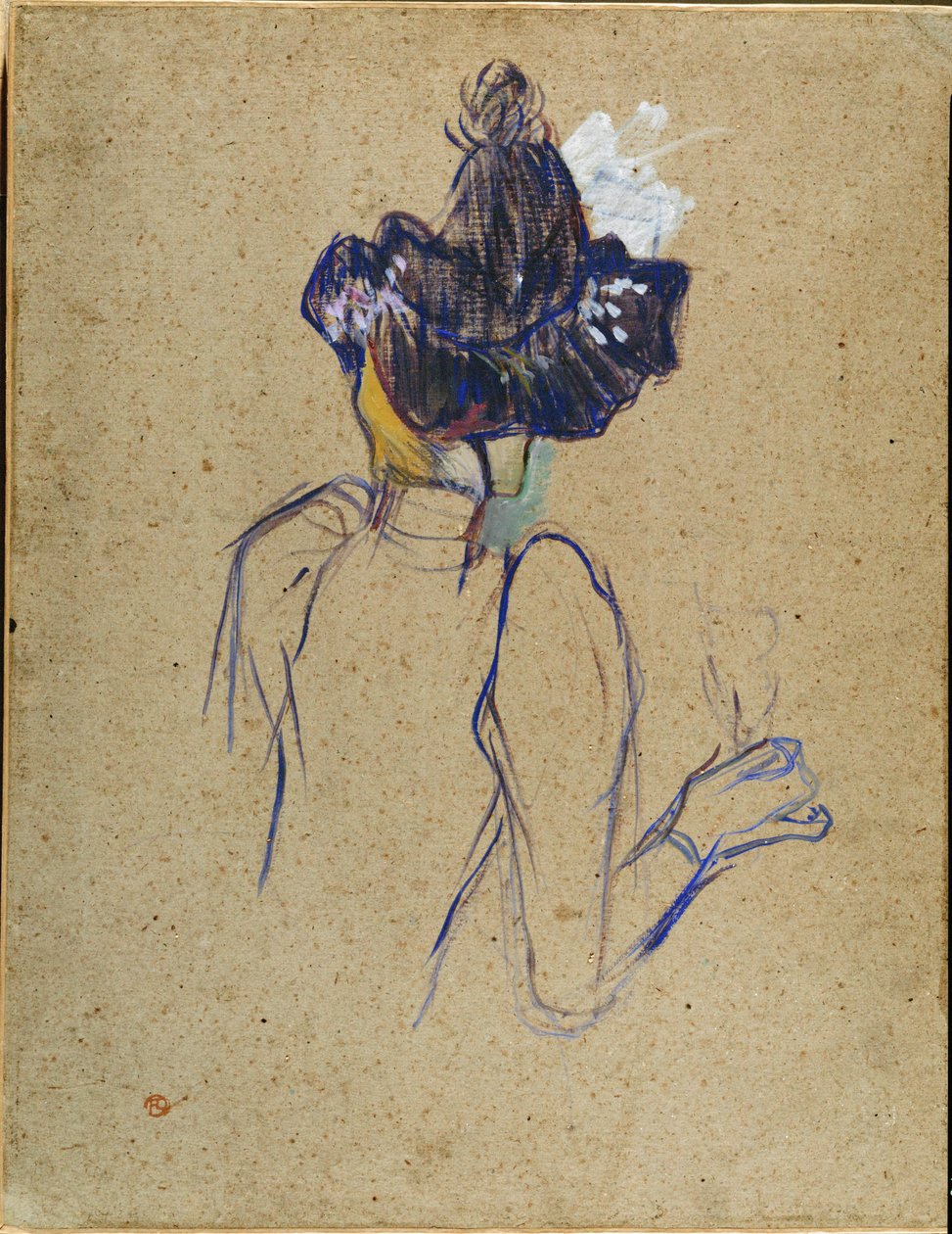 Jane Avril, arkadan görünüm by Henri de Toulouse-Lautrec