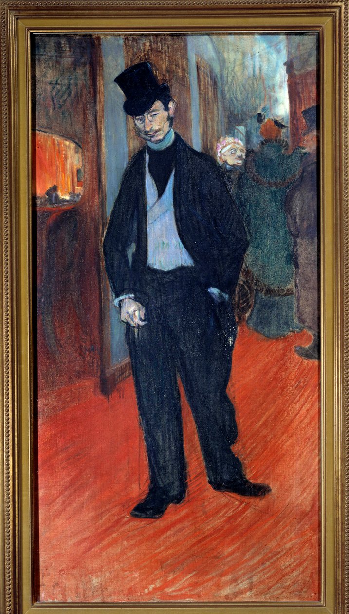 Doktor Gabriel Tapie de Celeyran'ın (1869-1930) bir tiyatronun perde arkası portresi Tablosu Henri de Toulouse Lautrec (1864-1901) 1894 Güneş. 1,1x0,56 m Albi, musee Toulouse Lautrec - Dr. Gabriel Tapie de Celeyran'ın tam boy portresi (1869-1930) by Henri de Toulouse Lautrec