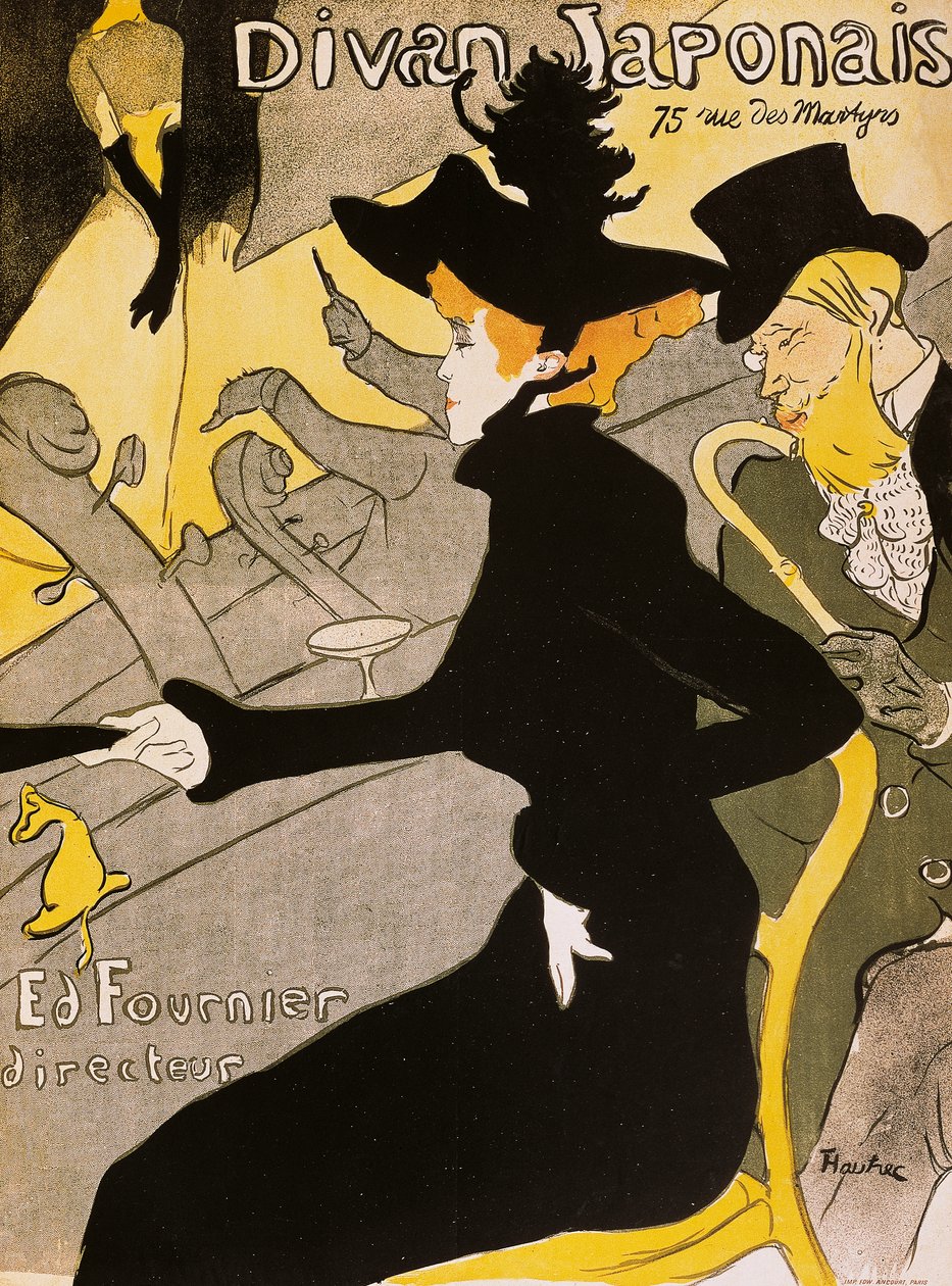 Japon Divanı Posteri, Henri de Toulouse-Lautrec (1864-1901) by Henri de Toulouse Lautrec