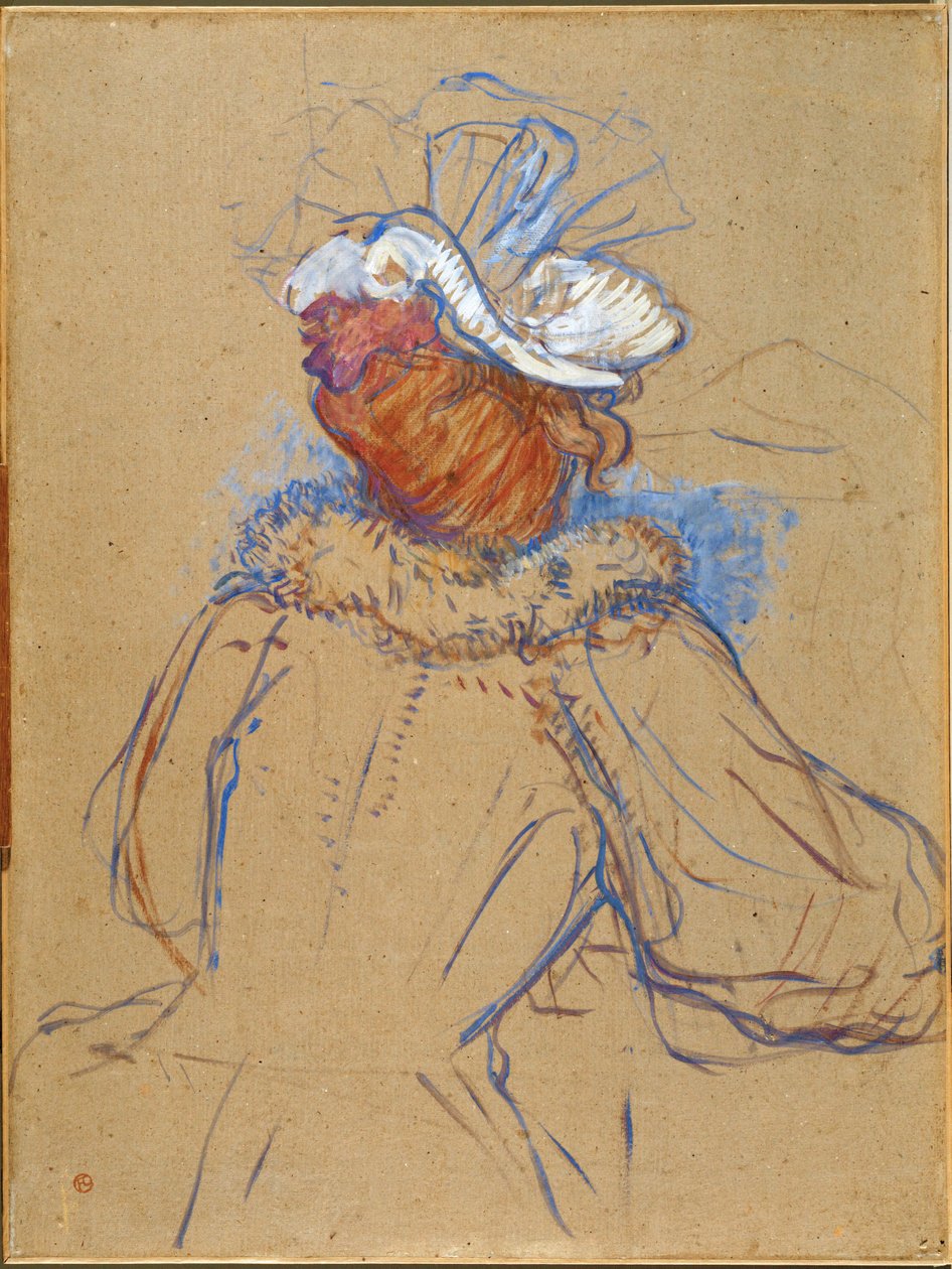 Kızıl saçlı kadın arkadan görülüyor by Henri de Toulouse-Lautrec