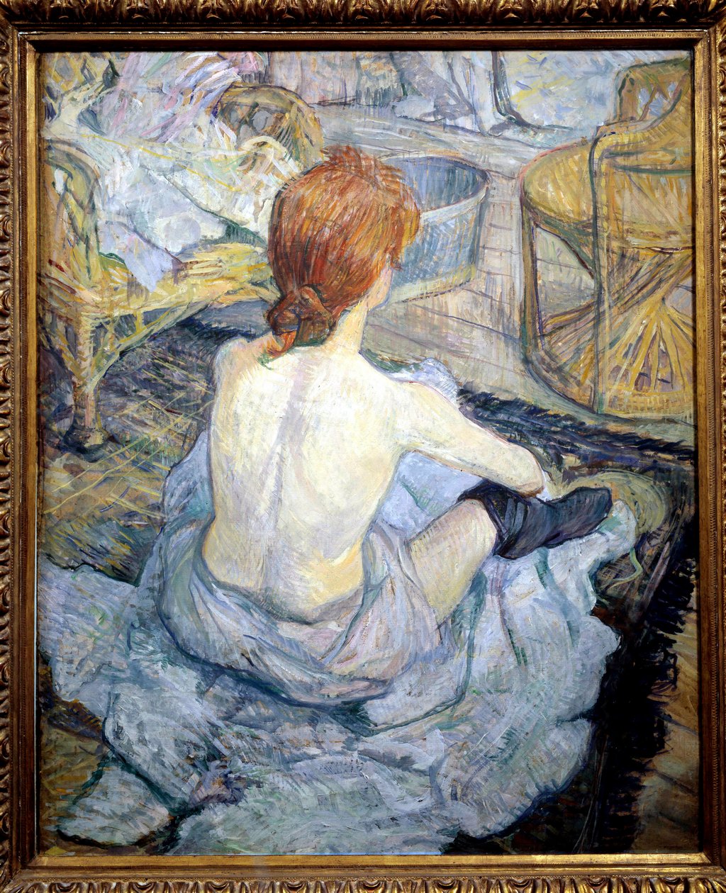 Kızıl saçlı (tuvalet). Henri De Toulouse Lautrec